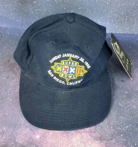 VTG 1998 Super Bowl XXXII San Diego Hat Cap Snap Back Adult One Size Blue NFL - Picture 1 of 6