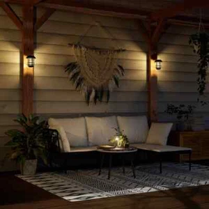vidaXL Solar Outdoor Wall Lanterns 4 pcs White UK - Picture 1 of 8