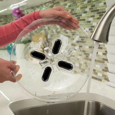 Microwave Plate Cover Hover Anti-Splash Cover, New Food Splatter Guard Cover - Image 1 of 4