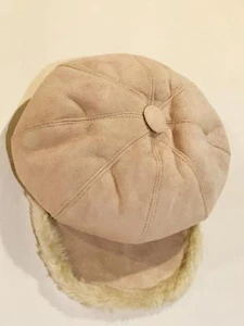 Beige Faux Suede Cap - Picture 1 of 8
