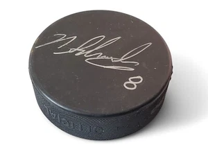 NHL Nick Schmaltz Signed Puck from 2015 North Dakota University - Picture 1 of 4