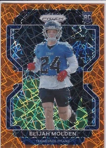 2021 Panini Prizm Elijah Molden RC Rookie Orange Laser Tennessee Titans #422 - Picture 1 of 2