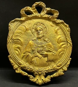 Antiguo Sagrado Corazón Jesucristo Excelente Estado, pesado y muy detalles - Imagen 1 de 9