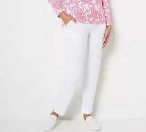 Sport Savvy Size 5X Terry Straight Leg Pant with Rivet Detail WHITE A472284 - Picture 1 of 1