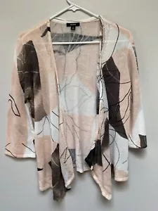 Alfani Womens Open Cardigan Knit Artsy Linen Medium - Picture 1 of 9