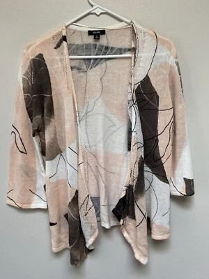 Alfani Womens Open Cardigan Knit Artsy Linen Medium - Image 1 of 4