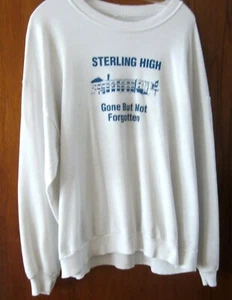 Felpa Sterling High School Greenville SC Via ma non dimenticata buchi/usura - Foto 1 di 7