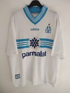 OLYMPIQUE MARSEILLE 1996-1997 Parmalat dorsal 10 t-shirt jersey shirt - Picture 1 of 7