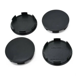 64mm / 70mm Universal Car Wheel Centre Hub Cover Center ABS Rims Cap Black 4pcs - Picture 1 of 5