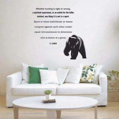 Right Wrong Hunting Quote Hunter Vinyl Wall Art Décor Sticker Home Room Decals - Image 1 of 4