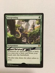 MTG Magic signiert Titus Lunter Artist Proof Burgeoning X1 Commander C16 NM - Bild 1 von 2