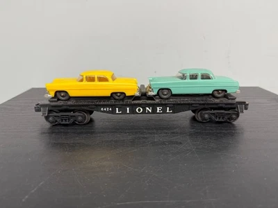 LIONEL 6424 Flat Car with Two Autos - Image 1 of 4