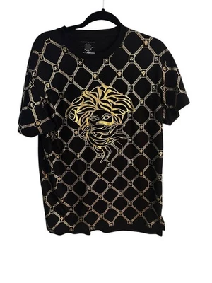 Bleecker & Mercer Unisex Black & Gold Design Size XL - Image 1 of 4