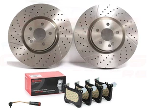 FOR MERCEDES A45 AMG CLA 45 GLA 45 AMG FRONT BRAKE DISCS BREMBO BRAKE PADS 350MM - Picture 1 of 8