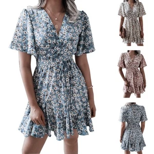 Women Fashion Print Chiffon Dress - Picture 1 of 5