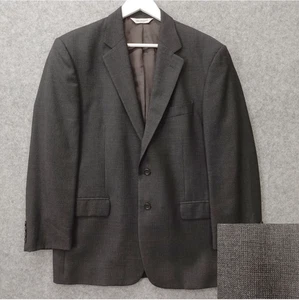 Italian Hopsack Blazer Mens 40R Charcoal Super 100s Wool Sport Coat PRONTO UOMO - Picture 1 of 17