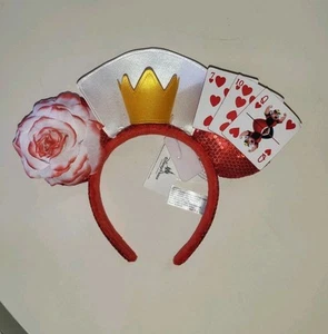 Disney Alice im Wunderland Herzkönigin Maus Ohren Stirnband selten NEU mit Etikett - Bild 1 von 8