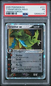 PSA 1 Tyranitar EX Unseen Forces #111 Holo Foil 2005 Pokemon PR - Imagen 1 de 2