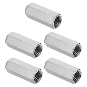 5 Stück 5/8"-11 UNC Sechskant-Überwurfmuttern 2,13 Zoll lang Vollgewindestange Überwurfmutter - Bild 1 von 7