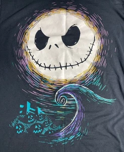 Jack Skellington Shirt Mens Sz L Black Nightmare Before Christmas Disney RIP - Picture 1 of 8