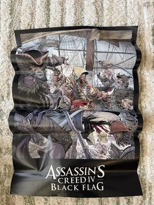 Assassins Creed IV Black Flag Poster Lot Pirate Battle Art Map 1715 Caribbean - Image 1 of 3