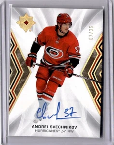 ANDREI SVECHNIKOV GOLD PARALLEL AUTO /35 2021-22 UD ULTIMATE COLLECTION CANES - Picture 1 of 2