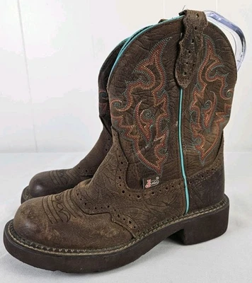 Justin Gypsy Western Vaquera Cuero Botas Roper L9607 Mujer’s Talla US 5.5 B Foto 1 de 4