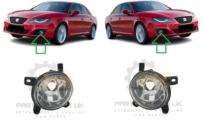 NEW FOR SEAT EXEO 2008-2013 FRONT BUMPER FOG LIGHT LAMP PAIR SET - Image 1 of 4
