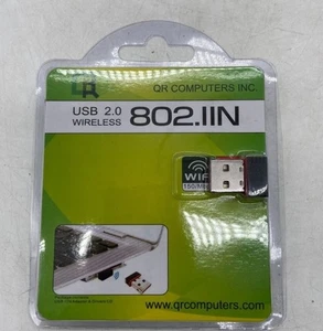 ADAPTADOR WIFI INALÁMBRICO USB 2.0 ORDENADORES QR 802.IIN MAC/WINDOWS/LINUX/ANDROID - Imagen 1 de 2