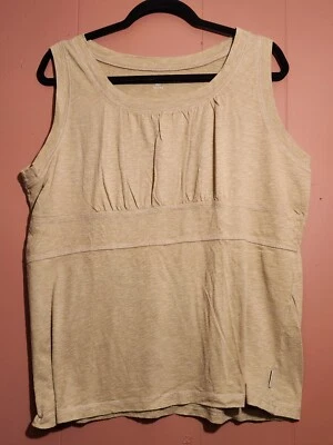 Top sin mangas Woolrich para mujer L de algodón caqui Foto 1 de 4