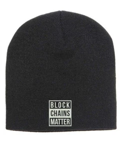 Blockchains Matter bestickte Beanie Mütze Winter Herbst Mütze warm weich - Bild 1 von 3