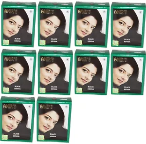 60 pouches x 10g - 10 Box Amir's Henna Black Natural 600g (60 pouches x 10g) - Picture 1 of 1