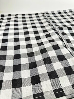 Black and White Checkered Curtains 2" Rod Pocket 40" Wide x72" Long - Image 1 of 4