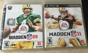 Madden NFL Video Game Realistic Football Player Stadium PS3 2009 & 11 Lot - Picture 1 of 8
