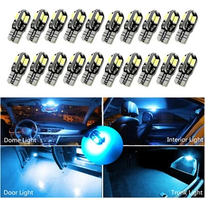 20Pcs Canbus No Error T10 Wedge 194 168 LED Ice Blue Interior License Light Bulb - Picture 1 of 7