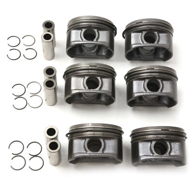 6 peças pistões e anéis de motor Φ82,51 mm ajuste para 2,8L Volkswagen Passat Audi A4 A6 - Imagem 1 de 4