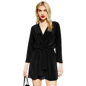 Mini vestido corto informal de nudo negro para mujer Topshop 2 - Imagen 1 de 4