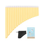 (Yellow 18 Pipes)Pan Flute C Key With Cardboard Carrying Bag For Children BGS