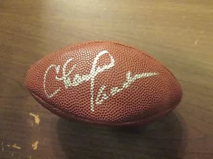 Charlie Sanders Detroit Lions Hall of Fame Football signiert mit Echtheitszertifikat - Bild 1 von 2