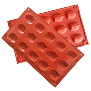 Madeleine Kuchenform mit 20 Zellen muschelförmige Silikon 'Backform für Kekse DE - Bild 1 von 7