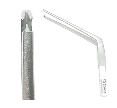 Pinzas de aderezo para orejas salvajes grado O.R premium 5" angulares con dientes quirúrgicos de 1x2 Foto 1 de 4