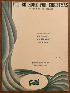 I'll Be Home For Christmas (If Only In My Dreams) 1943 Vintage Noten - Bild 1 von 3