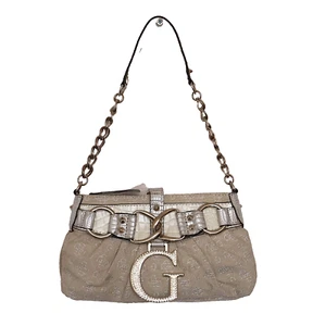 GUESS Vintage Y2K Beige Silber Damen Handtasche - Bild 1 von 8