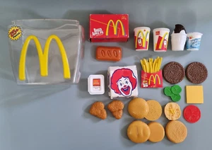 RARE Vintage Mcdonalds Play Food Toy Set Nuggets Burger Fries Pie Drink 2000s - Bild 1 von 19