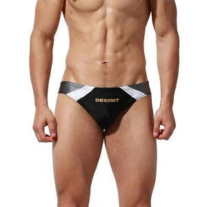 DESMIIT Para hombres Color A Juego Calzoncillos de Natación Apretados Nylon Moda Traje de Baño - Imagen 1 de 14