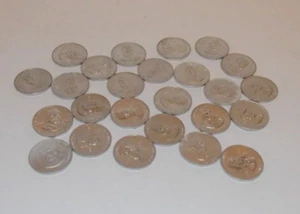 SHELL Gasoline 1968-69 PRESIDENTS & STATE of UNION Lot of 35 aluminum GAME COINS - Picture 1 of 7