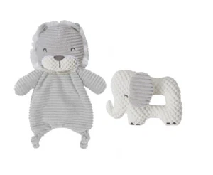 Modern Moments by Gerber Infant Unisex Plush Velvoa Lovie & Rattle Toys 2pc Set - Picture 1 of 5