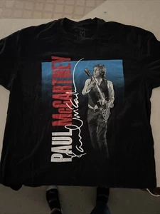 Paul McCartney T Shirt Singer World Tour One On One Black/Blue Size XL Unisex - Picture 1 of 2