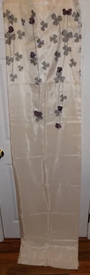 Lush Decor 42" x 84" Marfil Morado Mariposa Bordado Floral Cortinas Foto 1 de 4