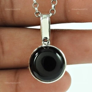 Rund Onyx Edelstein 925 Sterlingsilber August Neu Verlobung Anhänger Schmuck - Bild 1 von 5